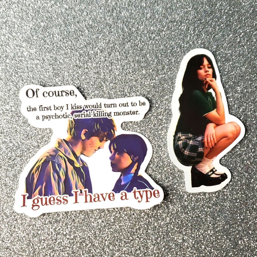 COPY - ADDAMS FAMILY waterproof sticker Wednesday